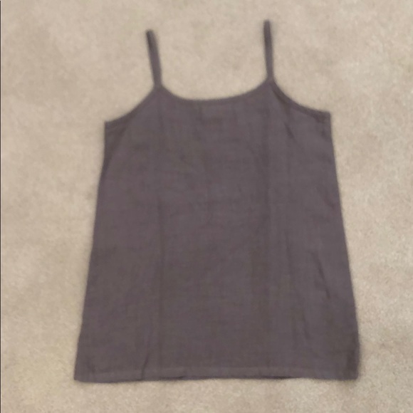 NEW Allen Allen Taupe Linen Button Cami XS - Picture 3 of 8